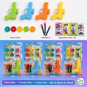 Venta al por mayor de juguetes de caramelo Halal OEM con forma de pistola de capibara para recuerdos de fiesta infantiles, gomitas de 9.2g y caramelos explosivos de 1.5g, dulces de juguete alimenticio - Product Image 4
