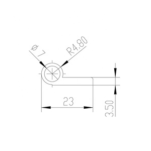 Fabricante de China Oem Odm personalizado 9038 23*3,5mm 20 Series Material de bisagra Perfil de bisagra 6063-T5 20 30 40 <span class=keywords><strong>45</strong></span> - Product Image 2
