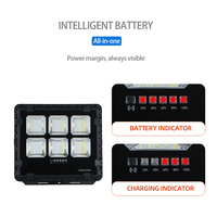 KCD batterie de télécommande étanche IP66 50W 100W 200W 300W lampe de jardin à énergie solaire, projecteur à Led d'extérieur