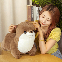 Peluche personnalisée de luxe, 50 cm, douce et mignonne, en forme d'otter, pour enfants, cadeau de Noël