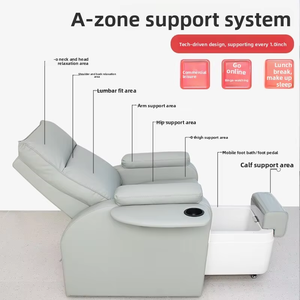 Sillón de Pedicura Multifuncional de Lujo Moderno para Salón de Uñas, con Spa para Pies, Reclinable, Ajustable, Eléctrico y con Masaje - Product Image 4