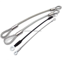 Ensemble de câbles métalliques en acier inoxydable 304 personnalisé avec boucle à œillet et goupille, câble de sécurité pour la rigging industriel