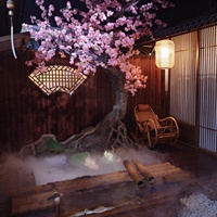 Arbre à fleurs de cerisier artificiel de haute qualité, faux arbre de sakura pour la décoration de jardin, de restaurant et d'événements