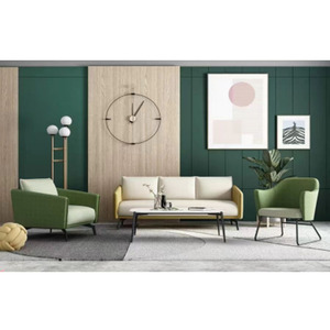 Muebles de sala de estar de terciopelo púrpura Fábrica de China Venta al por mayor Hotel y oficina en casa Sofá de sala de espera adecuado con patas de metal - Product Image 1