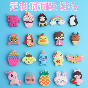 Breloques mignonnes pour crocs Boucles de chaussures en caoutchouc souple PVC Accessoires de dessin animé - Product Image 5
