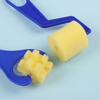 Pinceaux éponge et rouleaux à manche en plastique pour enfants, grande taille, fournitures artistiques DIY pour la maternelle