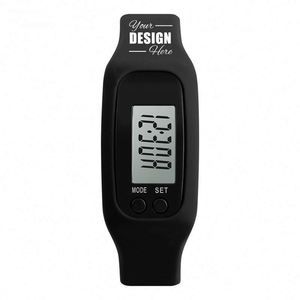 Montre connectée personnalisée en silicone pour le suivi de la forme physique, podomètre de marche/course, compteur de calories et de pas pour tous les âges - Product Image 1