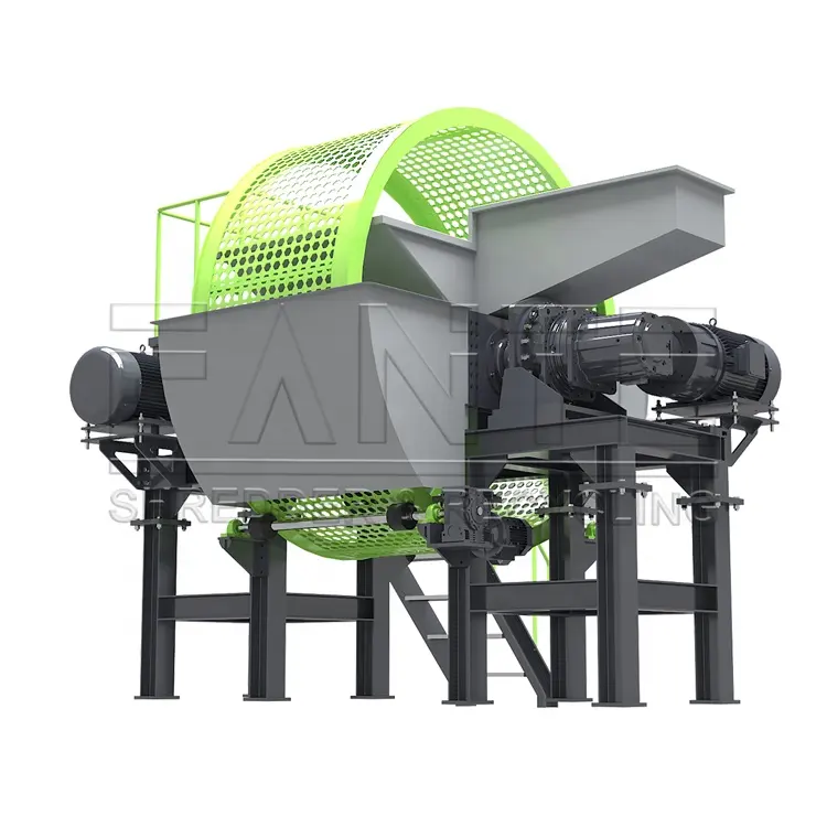 Factory Supply Waste Tire Recycle Crushers Shredding Rubber Machine Equipment Used Truck Tire Shredder Production Line