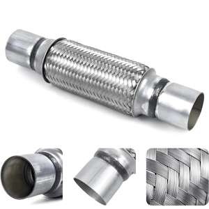 <span class=keywords><strong>2</strong></span>-1/<span class=keywords><strong>2</strong></span> "インチフレックスパイプ排気ユニバーサル排気フレキシブルジョイントパイプブレードエクステンションチューブ付き - Product Image 4