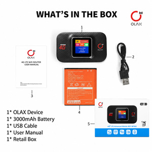 เราเตอร์พกพา OLAX MF982 4G ขนาดเล็กสำหรับใช้งานกลางแจ้ง รองรับซิมคู่ ไวไฟพกพาแบบพ็อกเก็ต แบตเตอรี่ 3000mAh หน้าจอ LCD พร้อมไฟร์วอลล์ รองรับ VoIP MiFi - Product Image 2