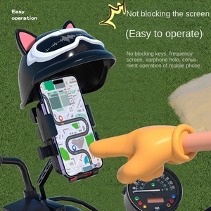 Leuke Bike Phone <span class=keywords><strong>Mount</strong></span> Beugel Fiets Motorfiets Telefoon Telefoon Mini Helm Houder Zon Schaduw Waterdichte Telefoonstandaard - Product Image 2