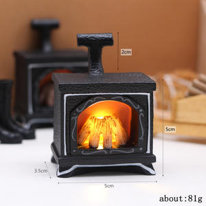 Jouets de poupée pour garçons scène d'hiver ensemble d'accessoires Miniature écologique chariot d'allumettes en bois brillant cheminée Mini sac de paille - Product Image 6