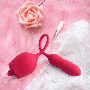 Vente chaude 2 en 1 Rose Sex Toy Silicone Vibrateur d'aspiration orale Rose Léchage clitoridien et Poussée à 10 vitesses pour les femmes et les couples - Product Image 6