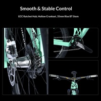 Vélo de montagne Watchdog 2 Alaska à suspension souple, fourche à air, frein à huile à quatre pistons, cadre en alliage d'aluminium, absorption des chocs, moyeu ECC