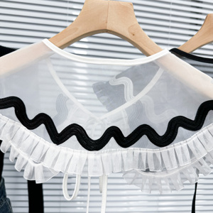 Broderie Dentelle Décolleté <span class=keywords><strong>Col</strong></span> En Gros Organza Détachable <span class=keywords><strong>Faux</strong></span> <span class=keywords><strong>Col</strong></span> De <span class=keywords><strong>Chemise</strong></span> pour <span class=keywords><strong>Femme</strong></span> <span class=keywords><strong>Chemise</strong></span> - Product Image 5