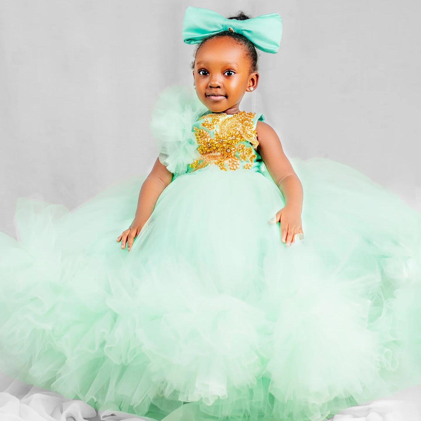 green ballet tutu dress Velour Tulle Ballet Dress-Deep Sea Green main image 0