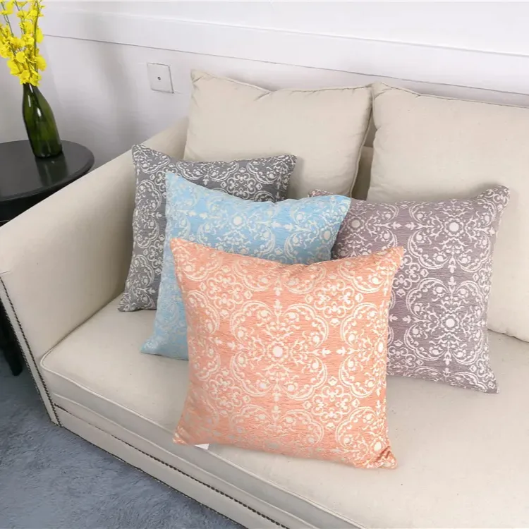 New Design Jacquard Flower Luxury Pillow Cover Sofa Decoration Cushions