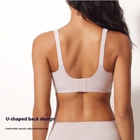 Soutien-gorge d'allaitement et de maternité confortable grande taille pour femme, sans armatures, respirant, doux pour la peau, motif uni