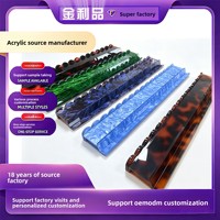 Règle de tri de cartes de Mahjong en acrylique en stock, design magnétique ondulé ; Outil de tri de Mahjong ; Mahjong à motif écaille de tortue