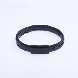 Pulsera de Cuero Personalizada para Hombre con Hebilla Magnética, Diseño Trenzado, Joyería de Moda - Product Image 5