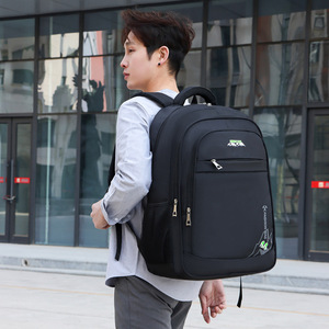 Men's Business Travel <b>Backpack</b> Large Capacity Laptop Compartment Shoulder <b>Straps</b> Solid Color Spring 2023 - Product Image 4