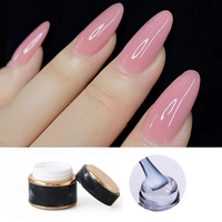 Gel de construction transparent pour extension d'ongles, faible chaleur, flexible, haute viscosité, sans HEMA ni TPO