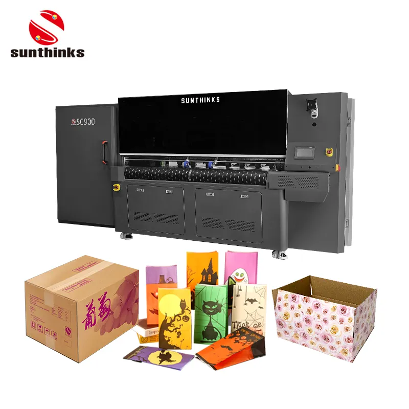 Sunsinks 인기 브랜드 단일 패스 프린터 대형 골판지/판지 상자 프린터 디지털 포장 프린터
