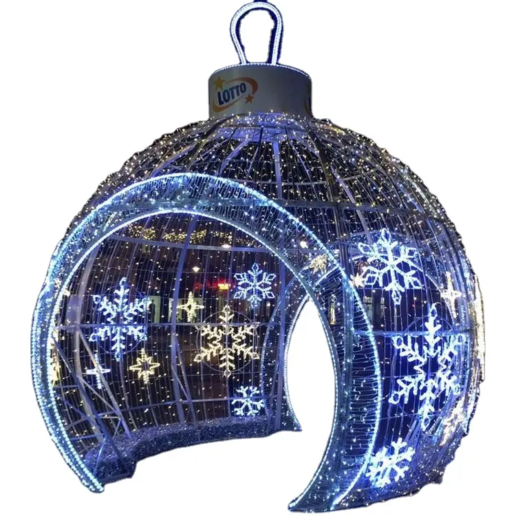 Giant outdoor christmas lights LED big Ball with twinkle for shopping mall