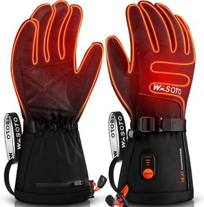 Wasoto 7.4V batteria elettrica guanti da sci uomo e donna invernali ricaricabili guanti riscaldati con riscaldamento impermeabile - Product Image 1