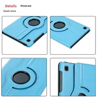 Étui de protection rotatif pour tablette Samsung Tab A7/T500, coque intégrale avec support, anti-chute, en cuir PU, accessoire