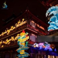 Lanternes de dragon chinoises traditionnelles, fabriquées à la main, énormes lanternes de dragon réalistes pour la décoration d'événements