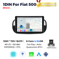 MEKEDE-Reproductor multimedia M6 para coche, navegador GPS de 8 núcleos, 12 + 256G, Android Car-play, FM, AM, BT5.0, para Fiat 500