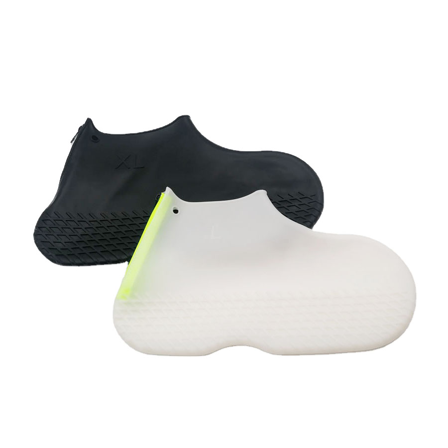 Изготовленные на заказ противоскользящие Водонепроницаемые силиконовые резиновые дождевые носки Чехлы для обуви защита от дождя на молнии