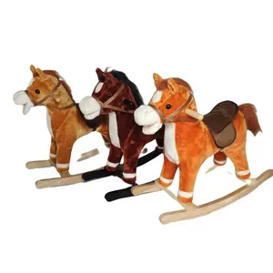 حصان خشبي فخم مبتكر متعدد الوظائف لعبة للأطفال حصان هزاز خشبي فخم جميل