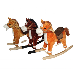 Nouveau jouet de cheval en peluche créatif multifonctionnel enfants beau cheval à bascule en bois en peluche - Product Image 4