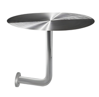 Table murale ronde en acier inoxydable, petite et peu encombrante, pour café, bistrot, table d'appoint, fabrication sur mesure OEM ODM