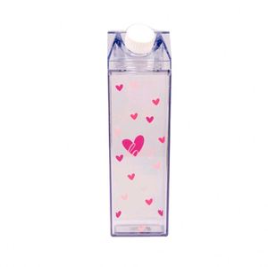 Botella Cuadrada Antiderrames para Beber Directamente Leche, Jugo, Agua, 500/1000 ml, Taza de Plástico Portátil, Apta para Agua Hirviendo, Uso en Exteriores y Camping - Product Image 1