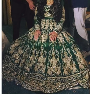 Robe de luxe Zardozi longueur au sol-Tenue de mariage indienne pakistanaise | Designer Style 2019 - Product Image 6