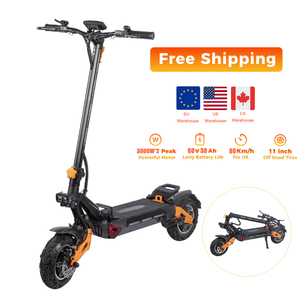 Patinete Eléctrico Plegable 2025 con Neumáticos al Vacío de 11 Pulgadas, Batería de Litio de 60V30Ah, 3000W*2, 80km/h, Disponible en UE/EE. UU./CA - Product Image 2