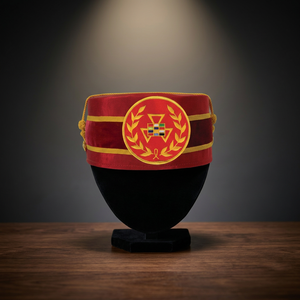 Gorra de Capítulo de la Alta Sacerdote Real del Arco, Bordado 3D Rojo, Uso Diario, 100% Poliéster, Estilo Europeo y Americano - Product Image 1