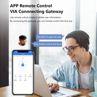 Cerradura Inteligente con Aplicación TTLock, Diseño Nuevo y Seguro, Compatible con Alexa y WiFi, Resistente al Agua, con Huella Dactilar para Puerta de Madera, con Memoria para 500 Huellas Dactilares y Tarjeta
