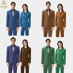 Luxe kwaliteit heren bordeauxrood 100% zuivere wol enkelrijig klassiek revers colbert pak bruidegom pakken mannen - Product Image 3