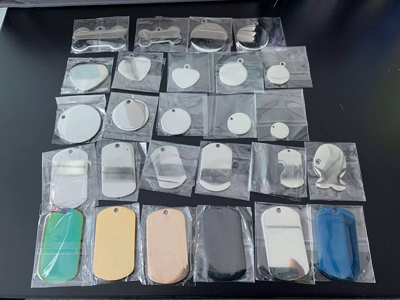 Placas de identificación de acero inoxidable para perros