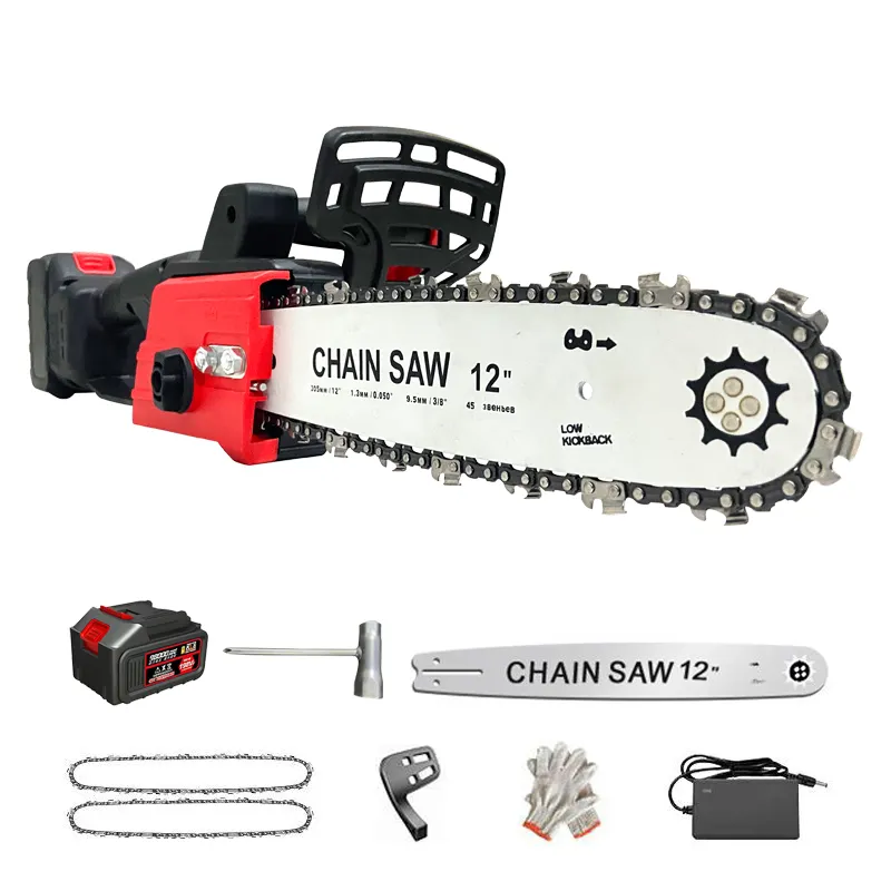 YUDN 12 Inch Single Hand Saw Double Electric Double Chain Cordless Electric Chainsaw Motor
