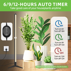 Fácil instalación 3 modos de luz Temporizador automático Luz de cultivo de plantas LED para plantas de interior Luz de cultivo de plantas de pie vertical - Product Image 3