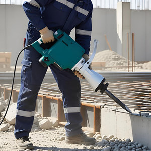 Marteau de démolition électrique industriel robuste de 3000 W, briseur de béton avec embout hexagonal et poignée en D, 220 V, pour la construction routière - Product Image 3