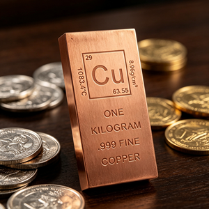 Barre de cuivre gravée de 1 kilogramme de poids lourd pour la préservation de la richesse tangible - Product Image 5