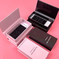 Cils Individuels Vegan/7-15mm Noir Mat Coréen PBT Fibre Extension de Cils Cachemire Lash Tray Private Label Extension de Cils