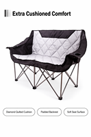 Banc de camping, chaise pliante double, chaise d'extérieur pour deux personnes, chaise de camping deux places, chaise de pique-nique d'extérieur, chaise de patio