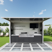 Cuisine d'extérieur avec pergola BBQ Armoire de cuisine extérieure avec volet roulant Barbecue d'extérieur Armoire de cuisine personnalisée